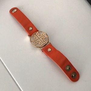 Orange statement bracelet